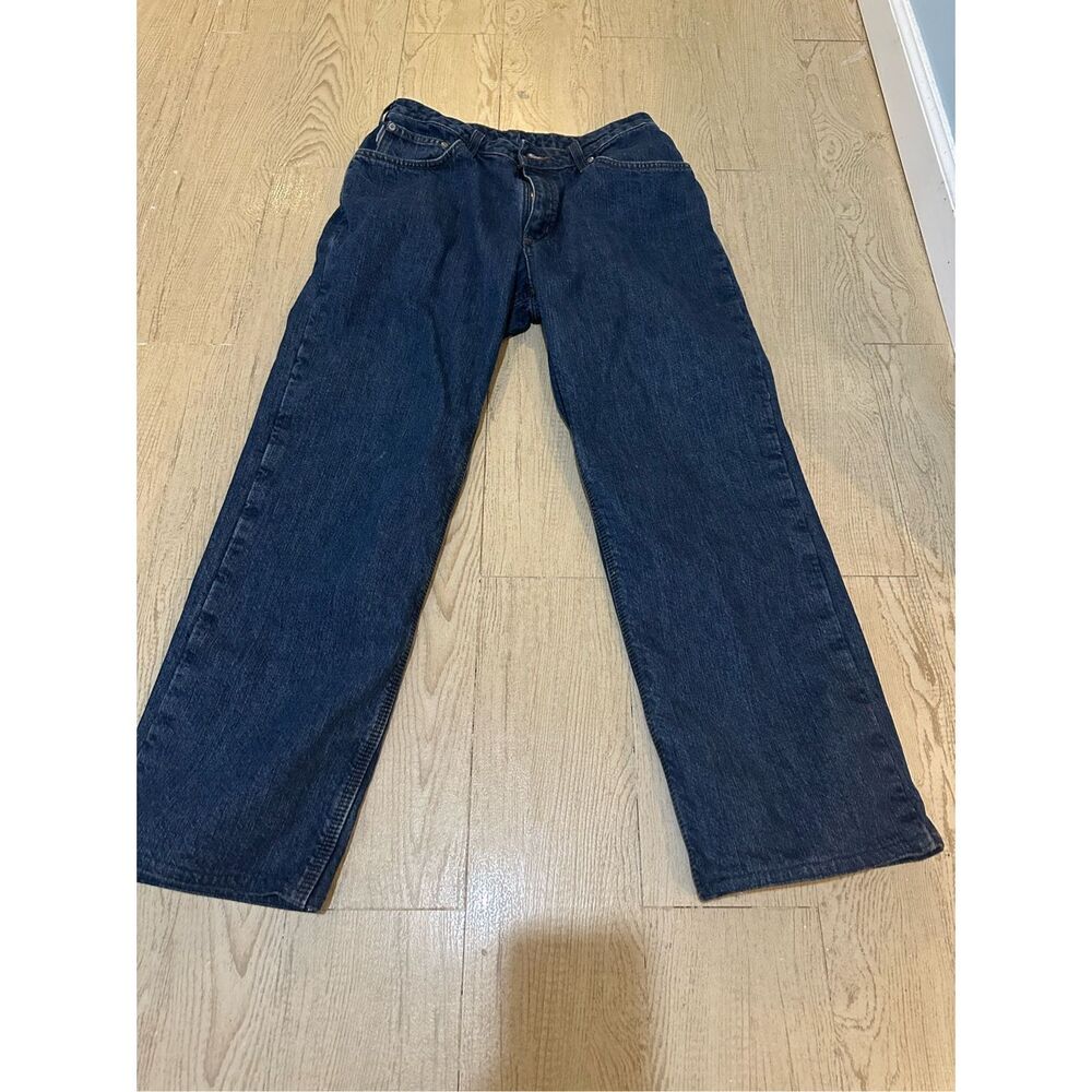 Carhartt straight leg Jeans Flannel lined Denim Jeans. Size 10 X 30